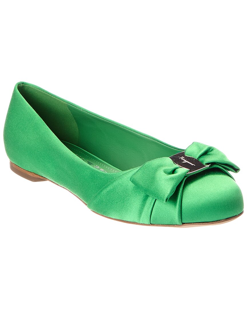 Ferragamo Varina Satin Ballet Flat