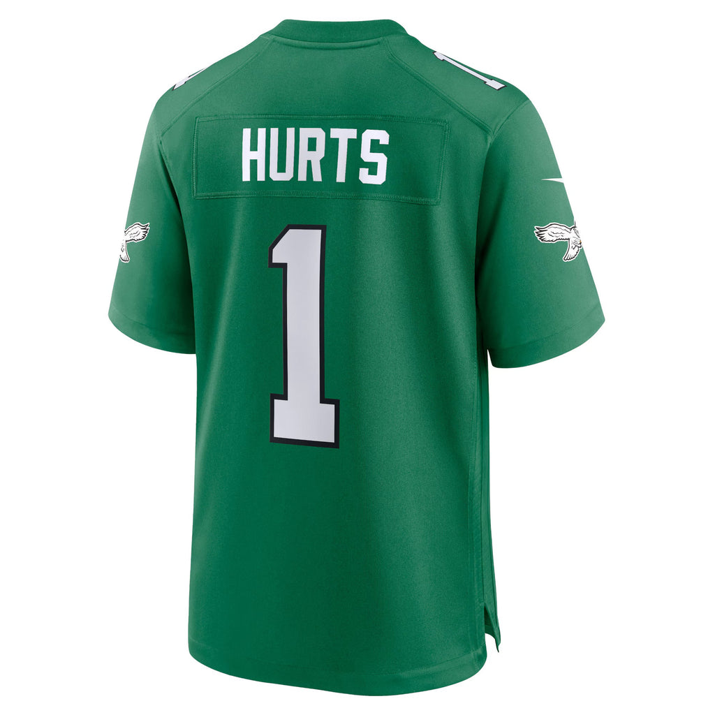 Philadelphia Eagles Jalen Hurts Kelly Green Alternate Game Player Jersey