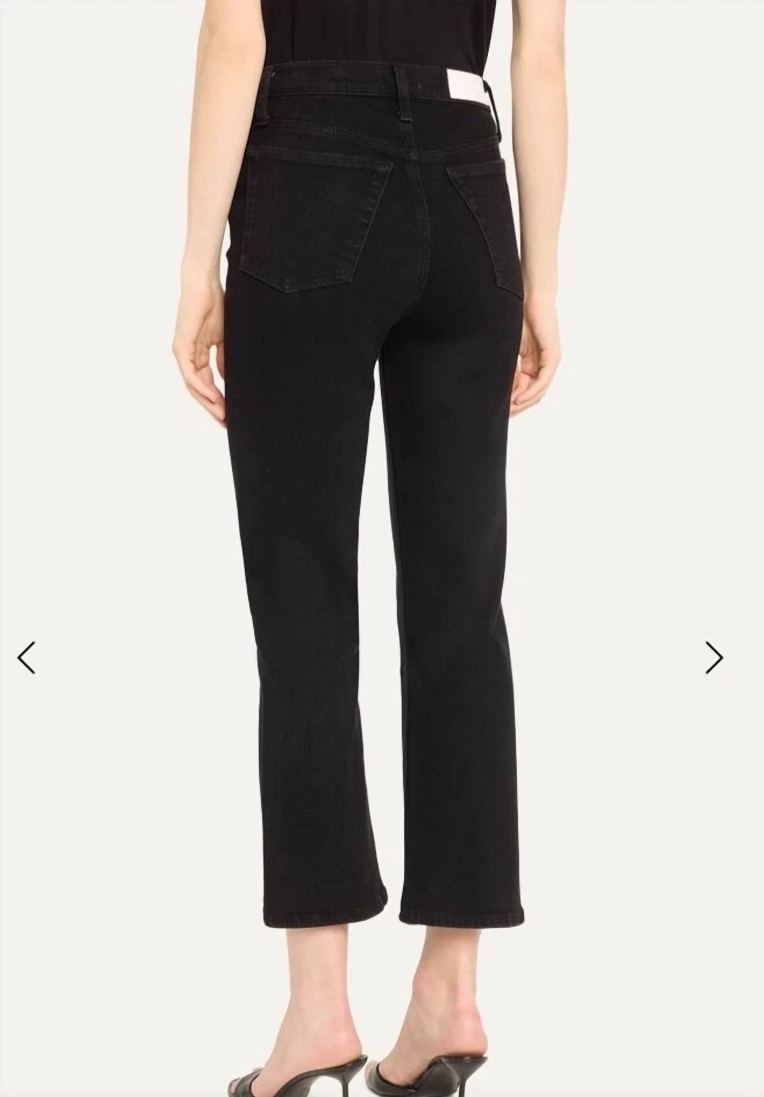 70S Crop Boot Jean In Black