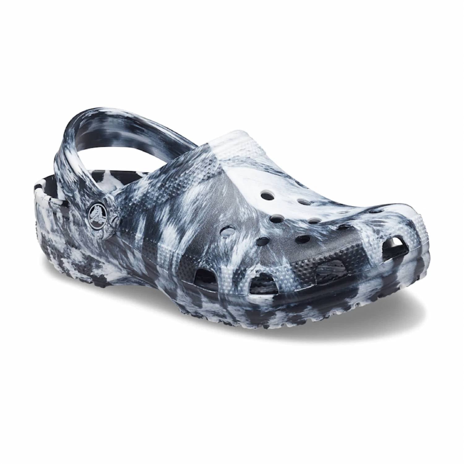 Unisex Classic Clog In Marble White / Black