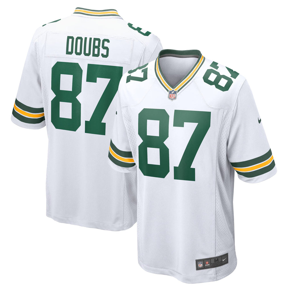 Green Bay Packers Romeo Doubs White Game Player Jersey