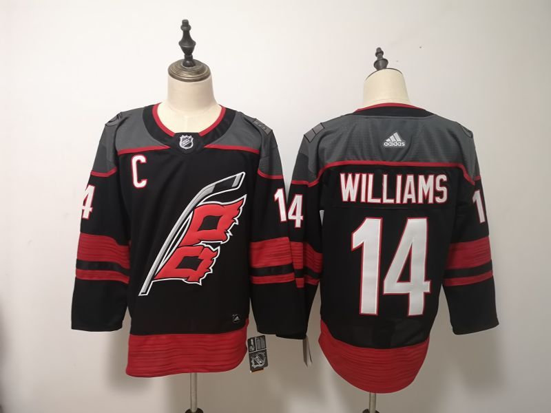 Men's Carolina Hurricanes Justin Williams #14 Black Home Breakaway Player jersey