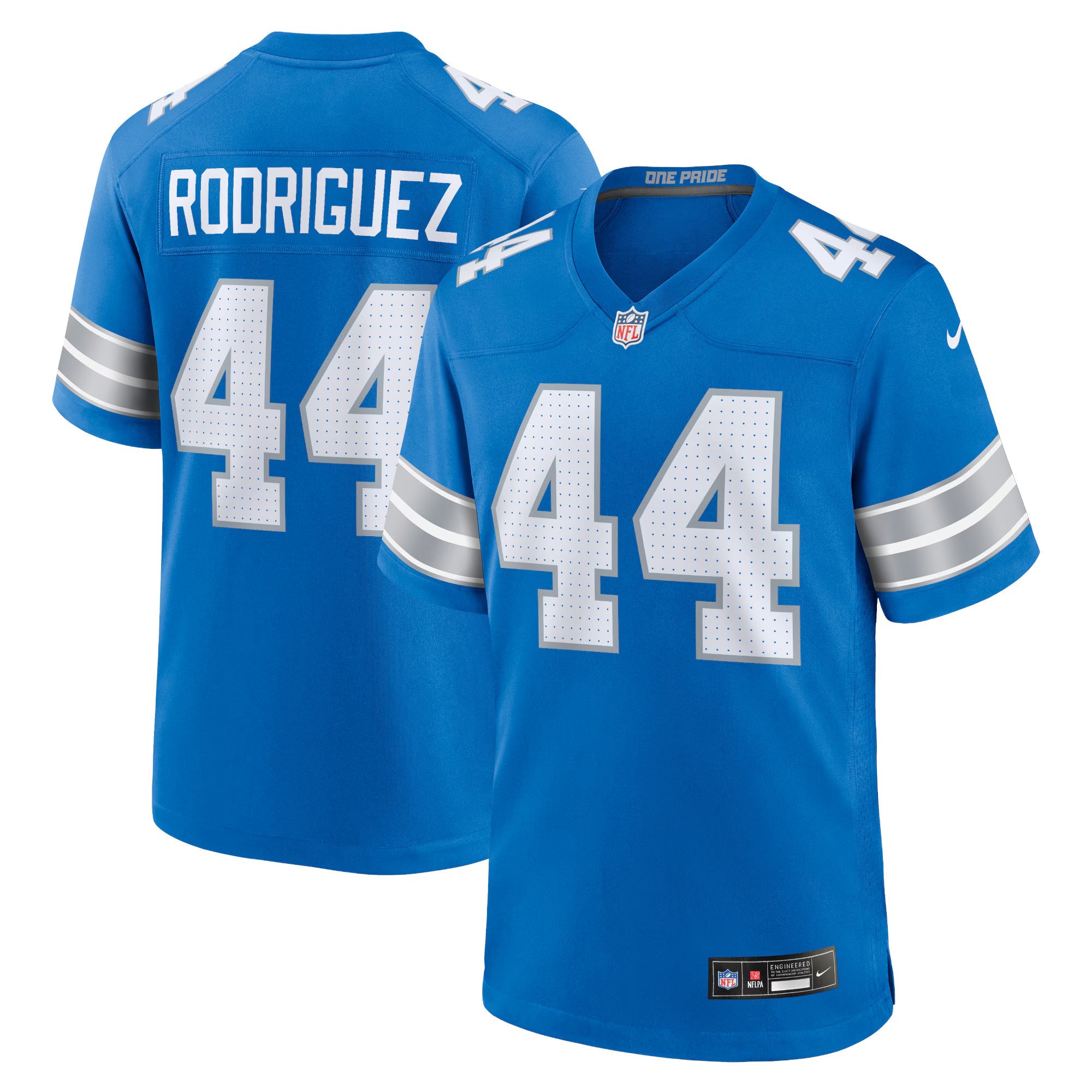 Detroit Lions Malcolm Rodriguez Blue Game Jersey