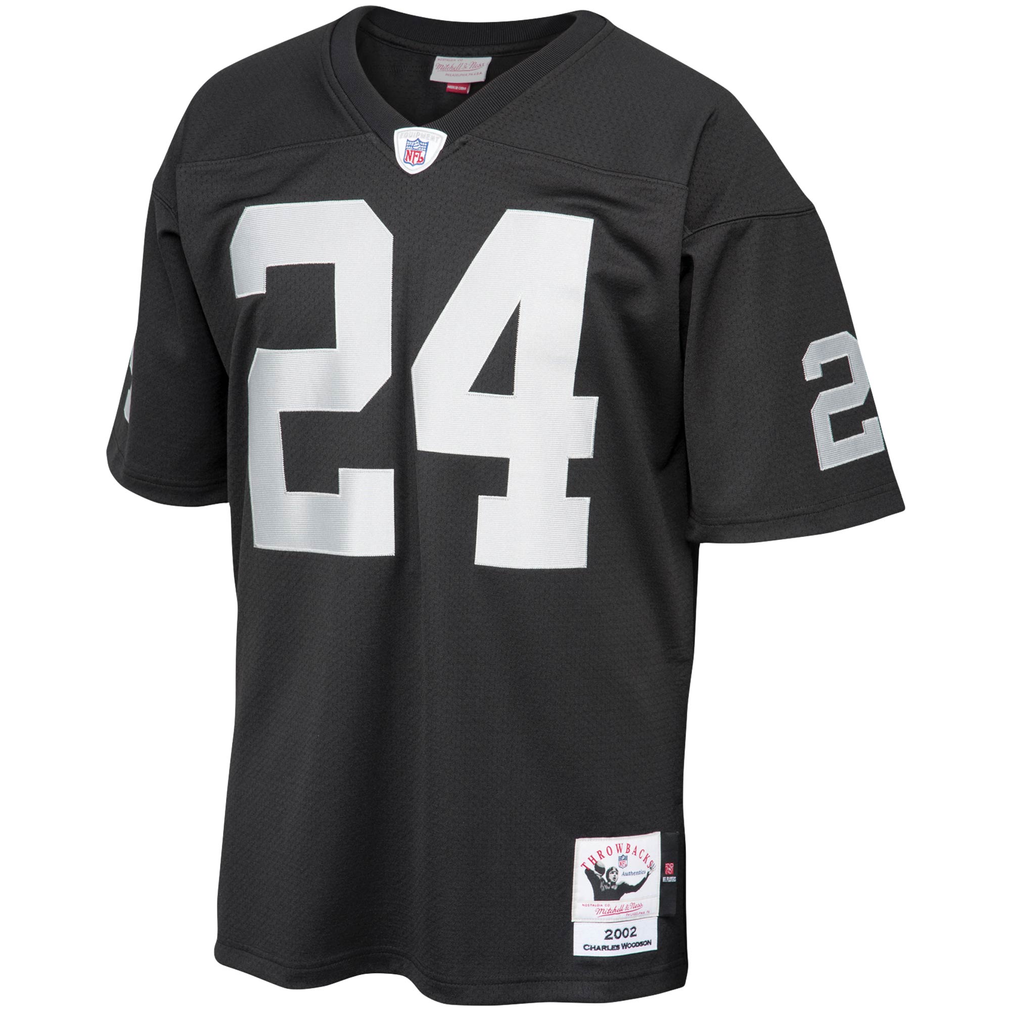 Las Vegas Raiders 2002 Charles Woodson Mitchell & Ness Black Authentic Throwback Retired Player Jersey