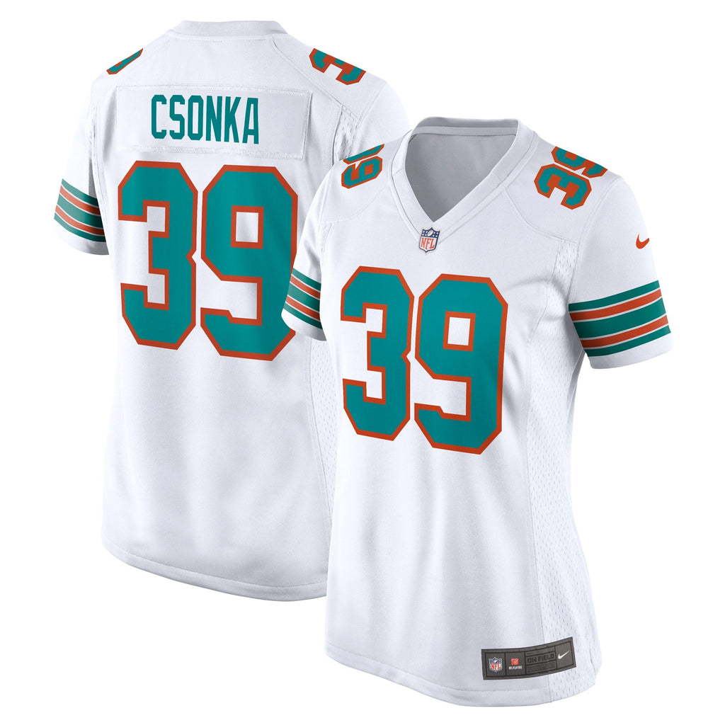 Miami Dolphins Larry Csonka White Retired Player Jersey