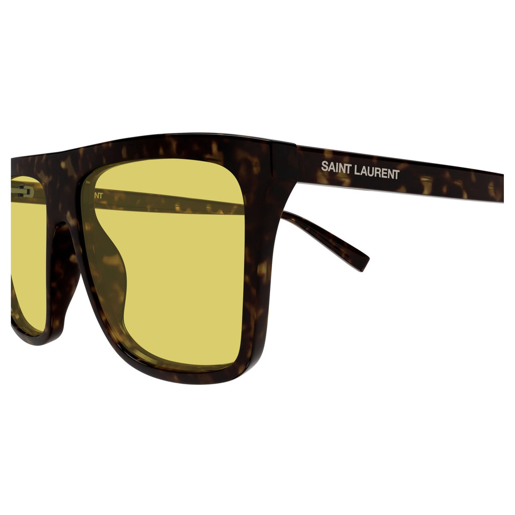 Oversized Square Tortoiseshell Sunglasses With Yellow Lenses