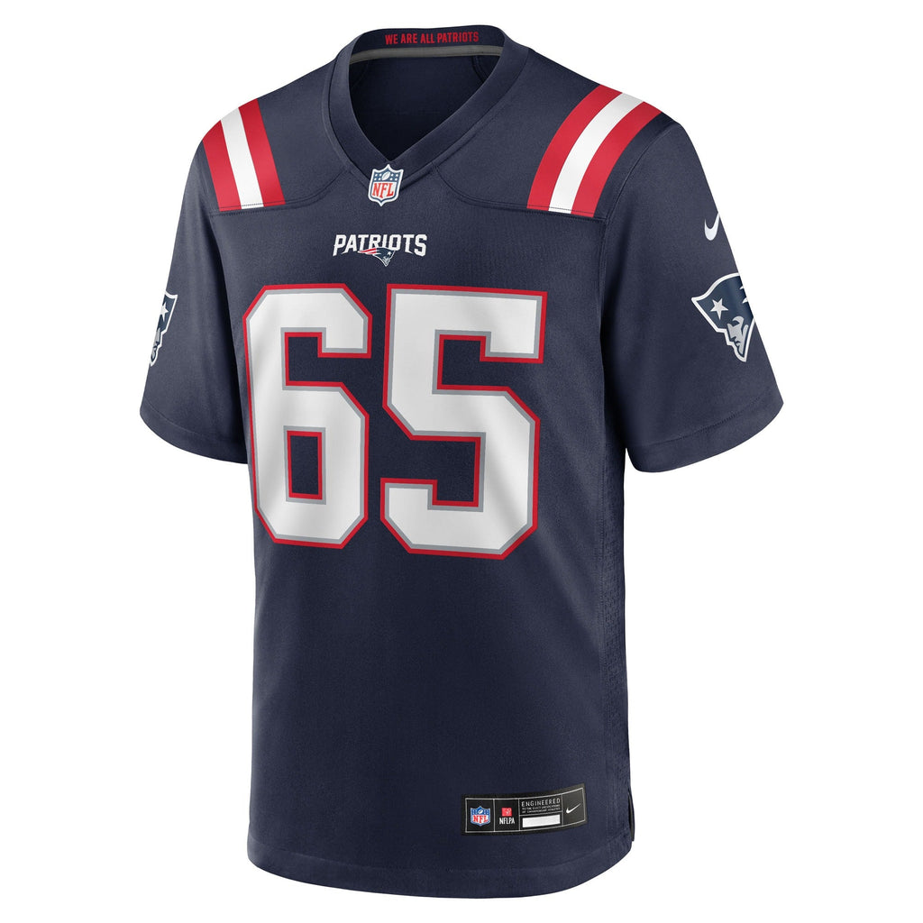 New England Patriots Garrett Bradbury Navy Team Game Jersey