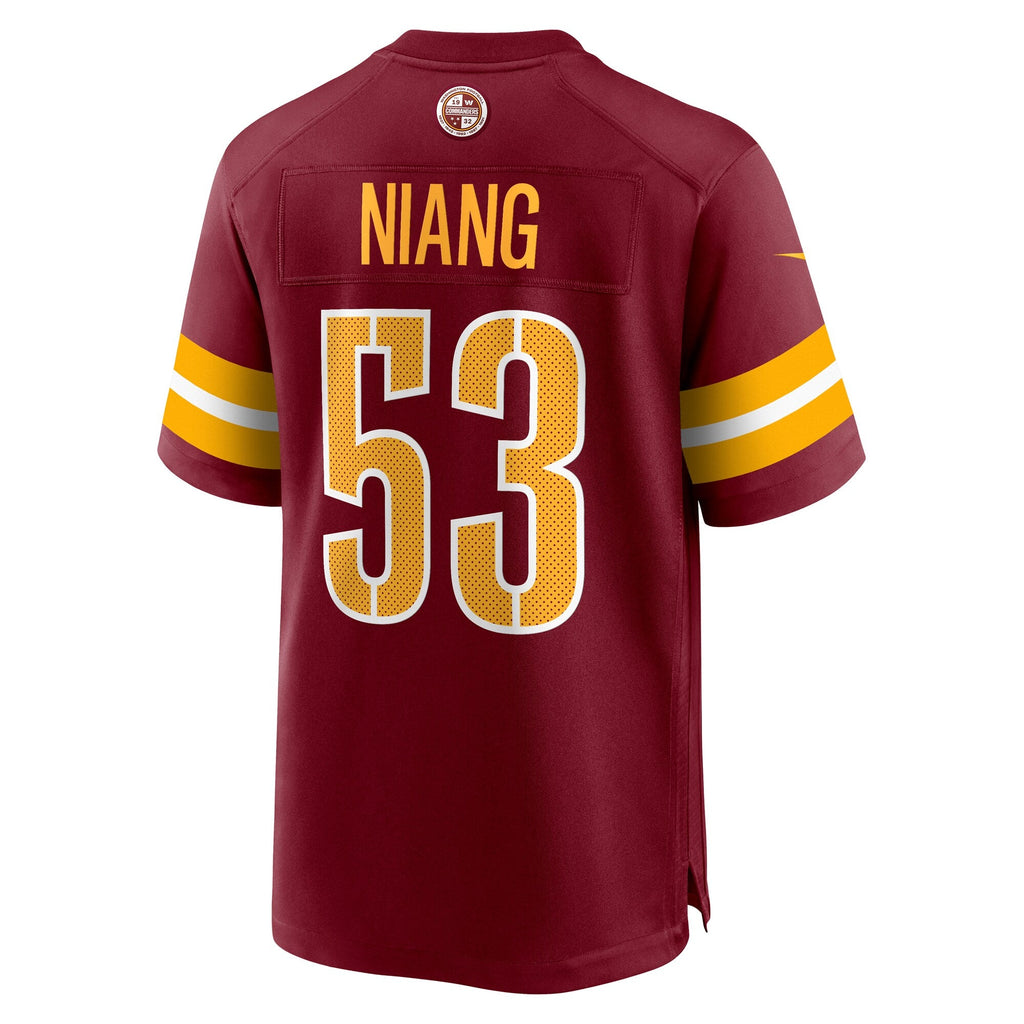 Washington Commanders Lucas Niang Burgundy Team Game Jersey