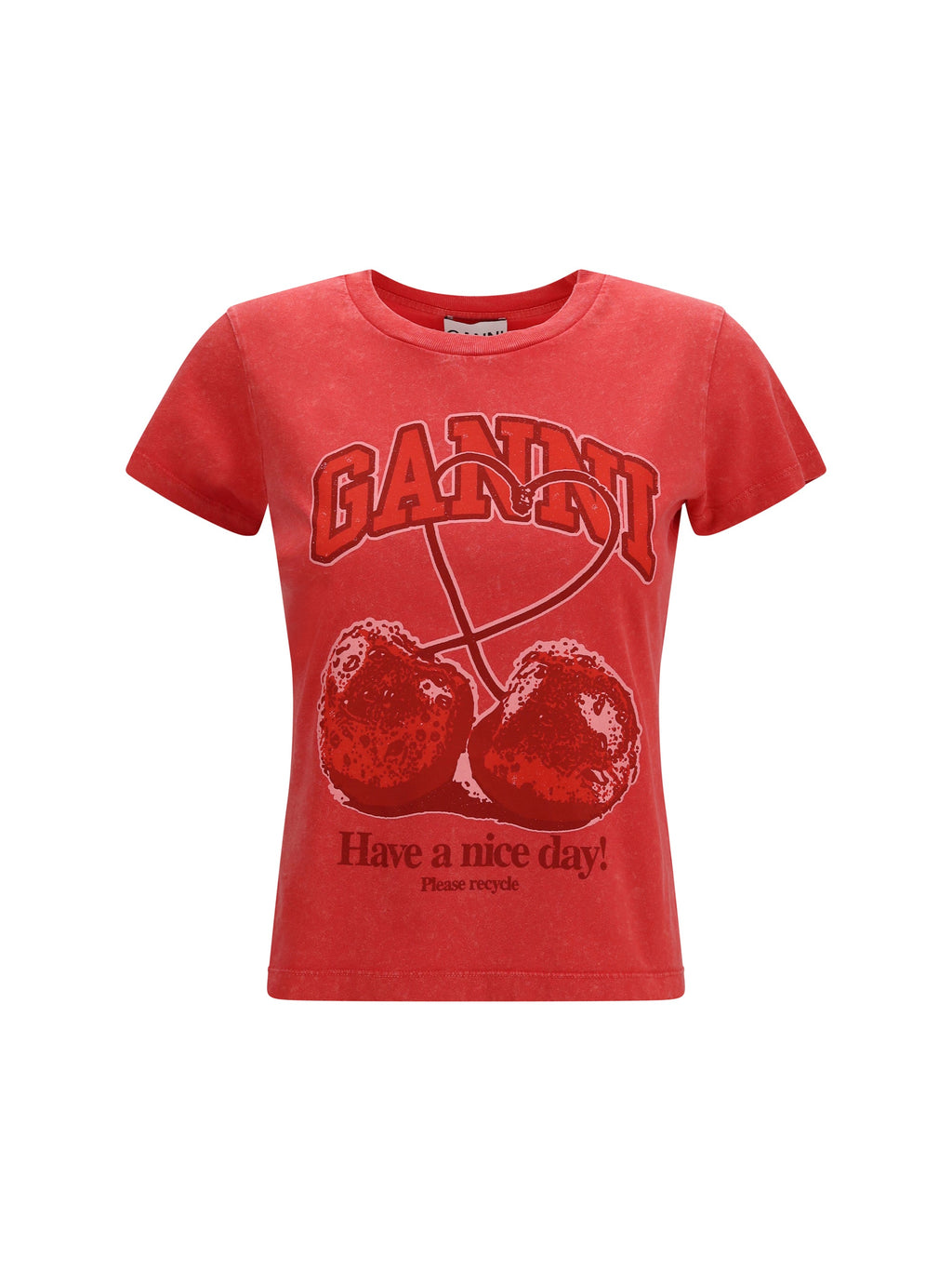 Ganni Women Future Cherry T-Shirt By Ganni