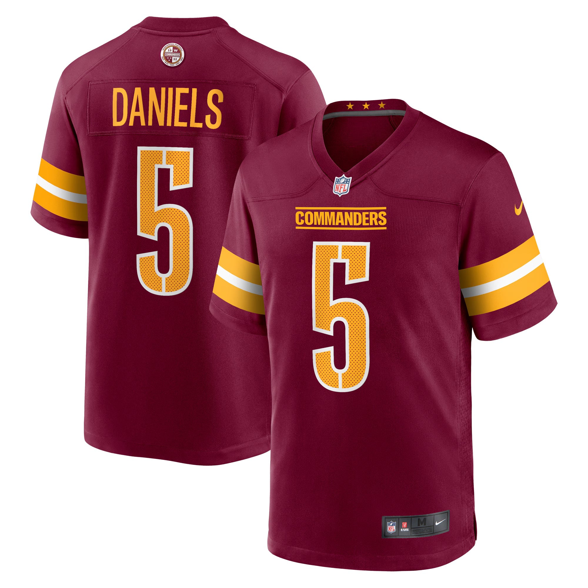 Washington Commanders Jayden Daniels Burgundy Player Game Jersey