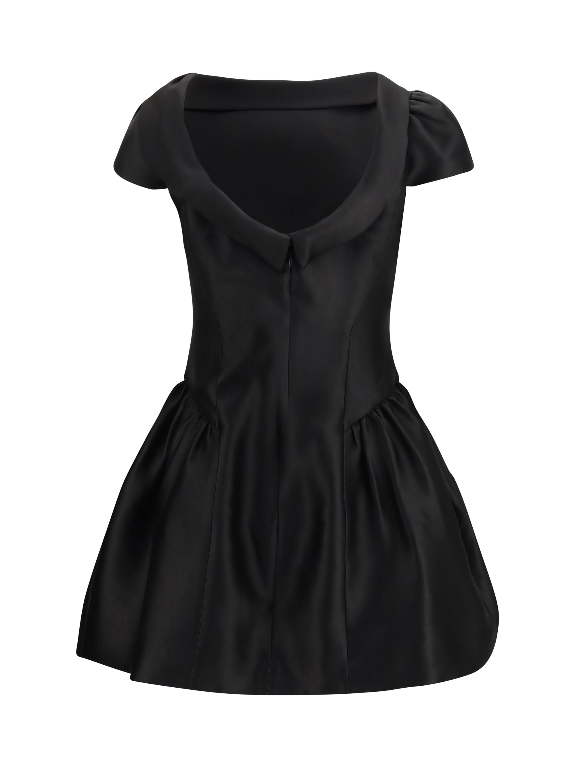 Self-Portrait Women Short Taffeta Dress With Collar
