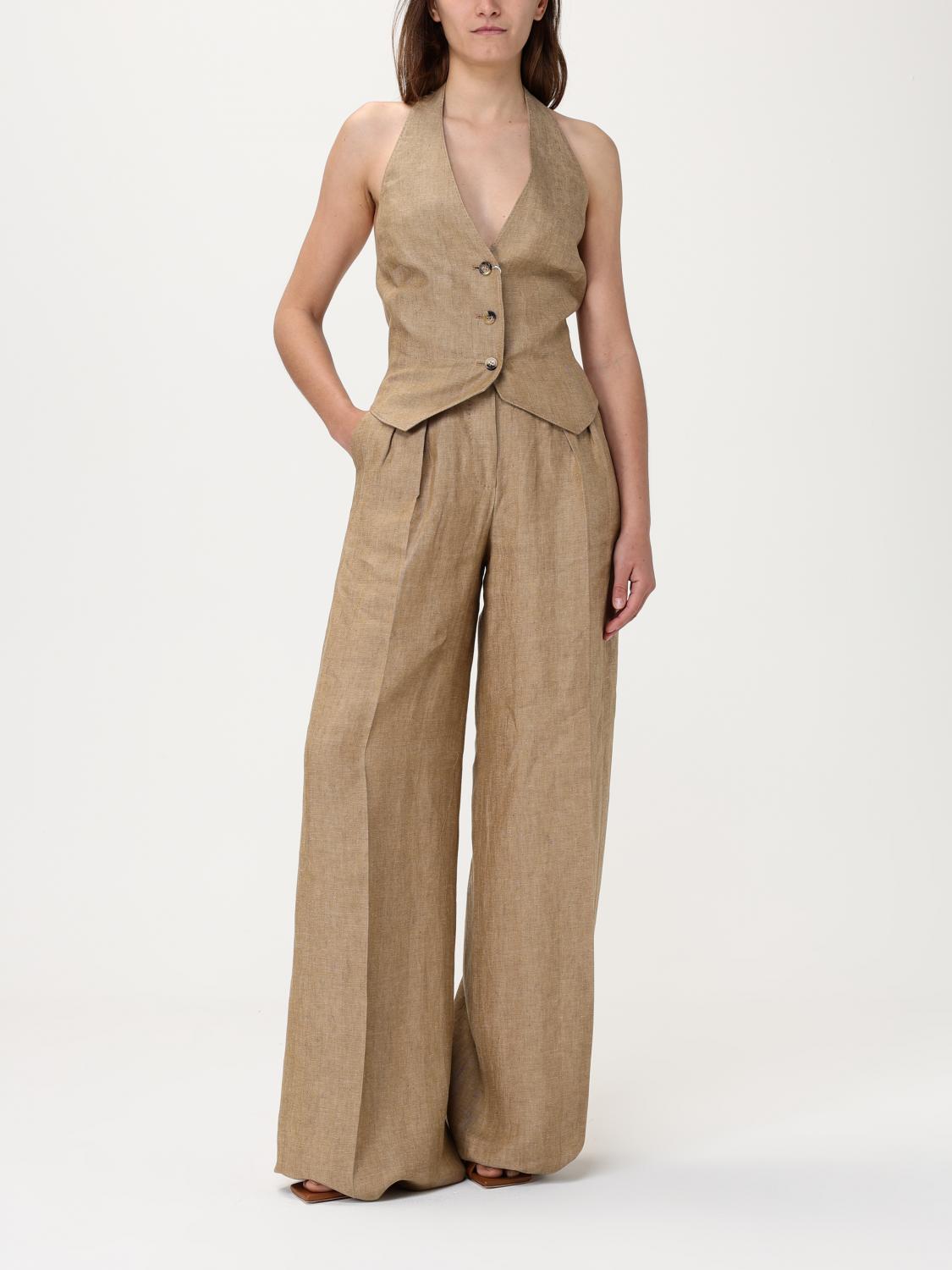 Max Mara Waistcoat Woman Tobacco