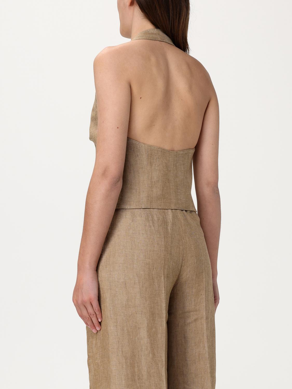 Max Mara Waistcoat Woman Tobacco