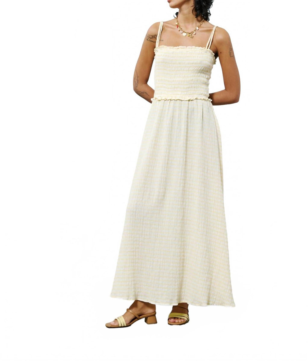 Marianne Backless Dress In Butter