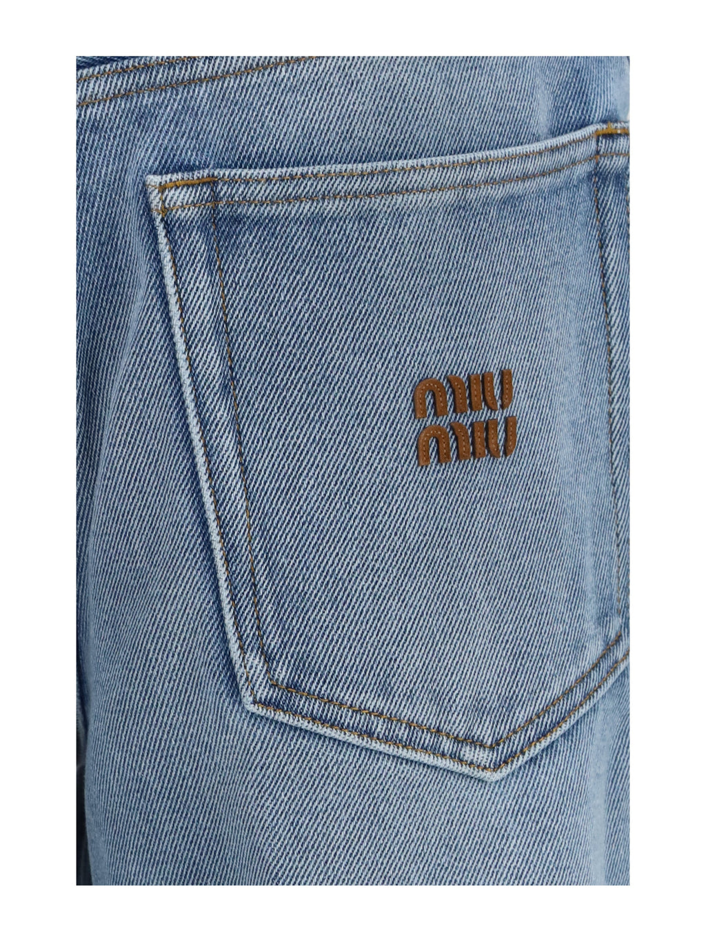 Miu Miu Women Washed Denim Five-Pocket Jeans