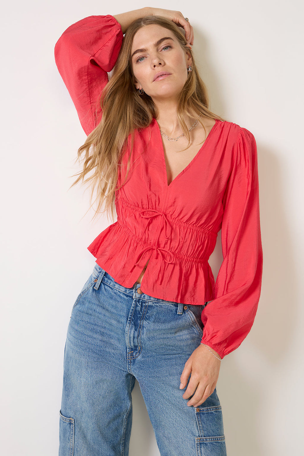 Women's Ariana Tie Front Blouse