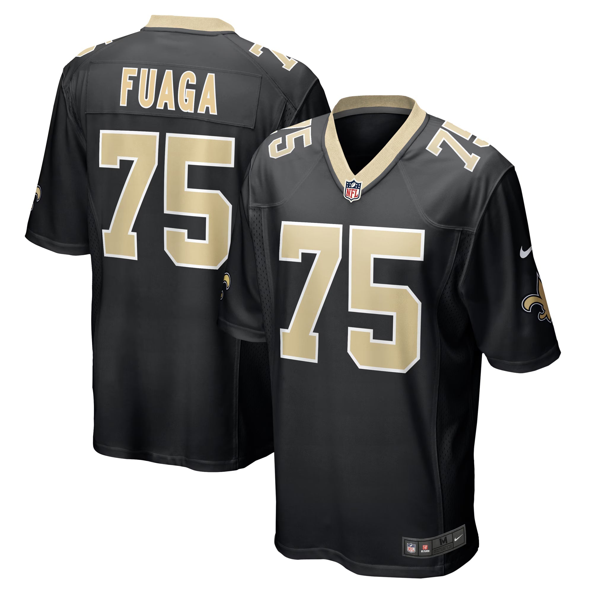 New Orleans Saints Taliese Fuaga Black Game Jersey