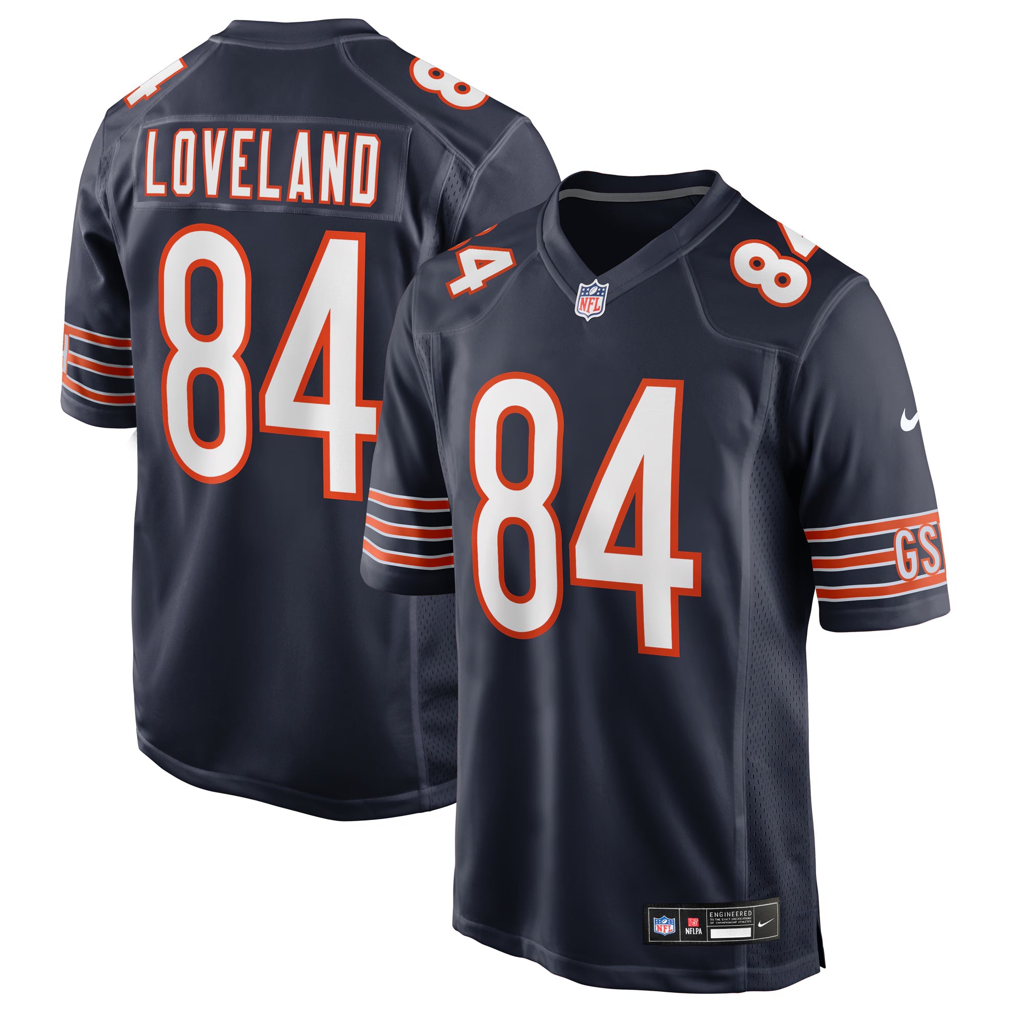Chicago Bears Colston Loveland Navy 2025 NFL Draft First Round Pick Game Jersey