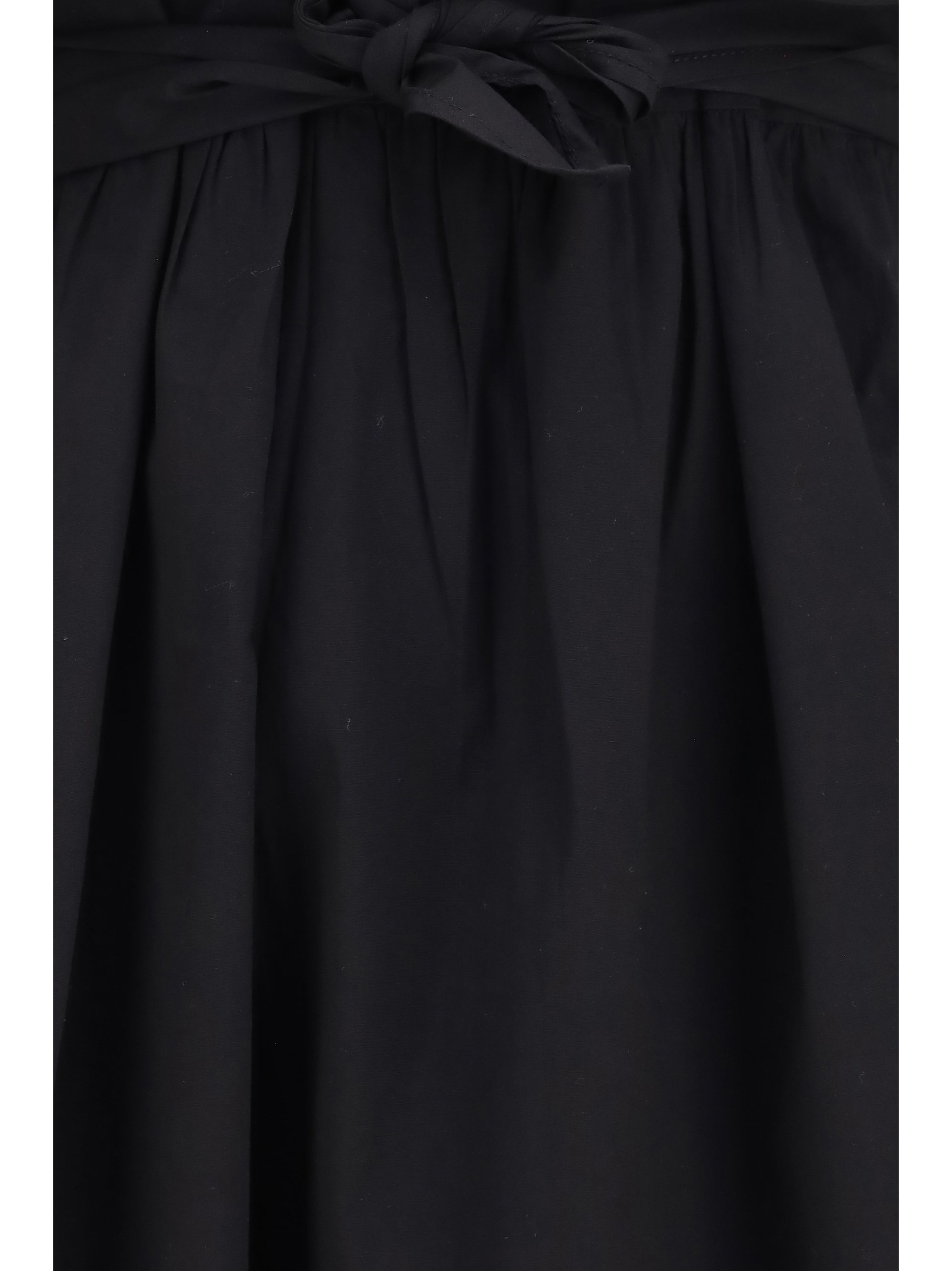 Ganni Women Midi Dress With Bows And Puff Shoulders
