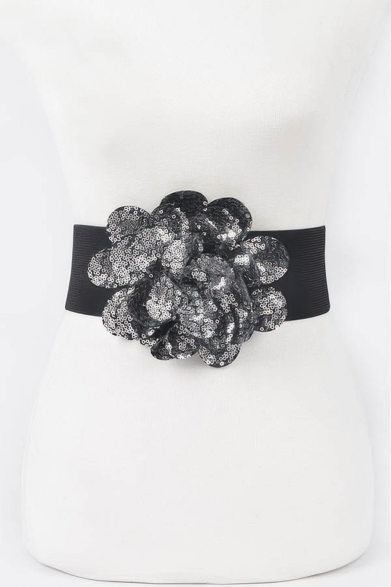Sparkling Floral Sequin Waist Belt