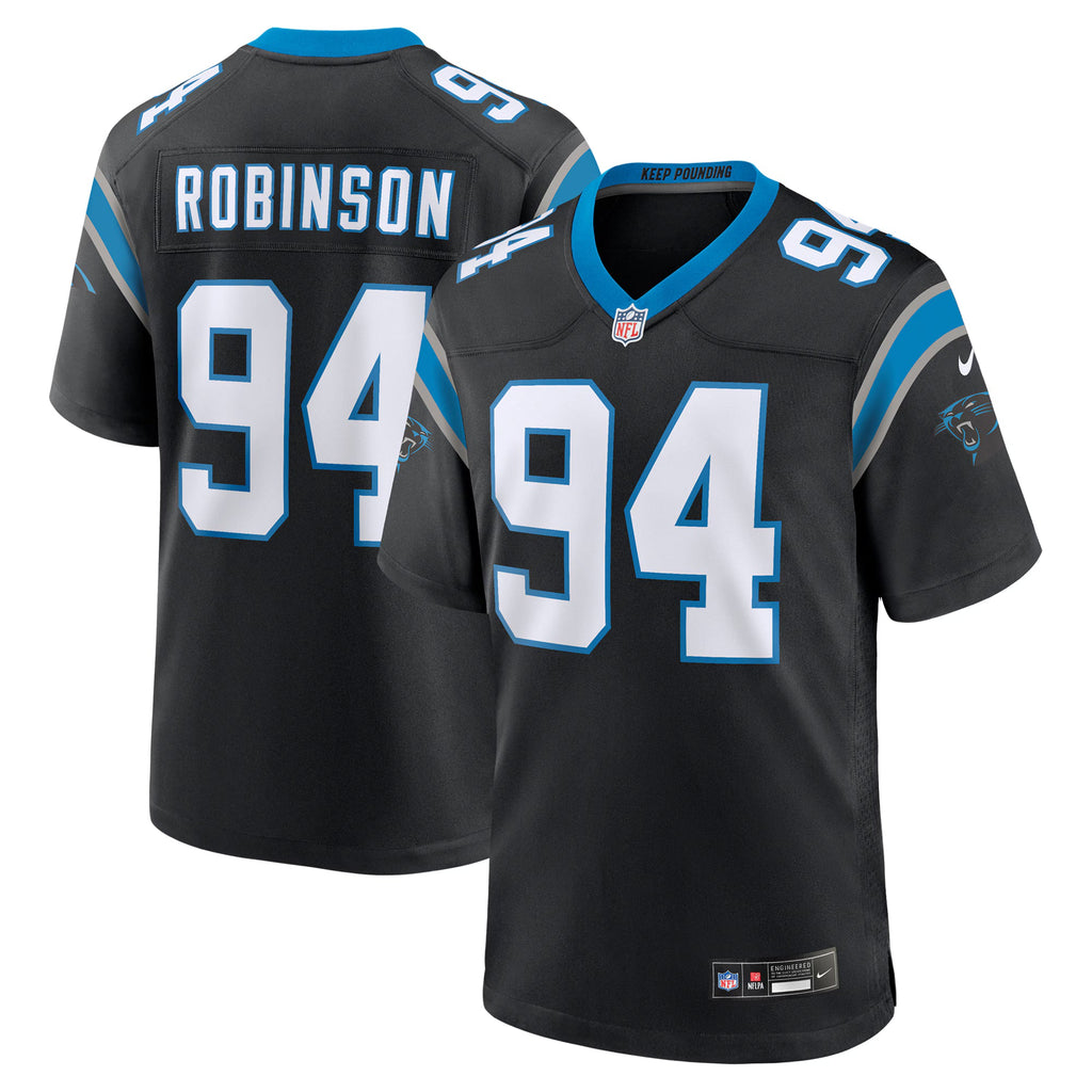 Carolina Panthers A'Shawn Robinson Black Game Jersey
