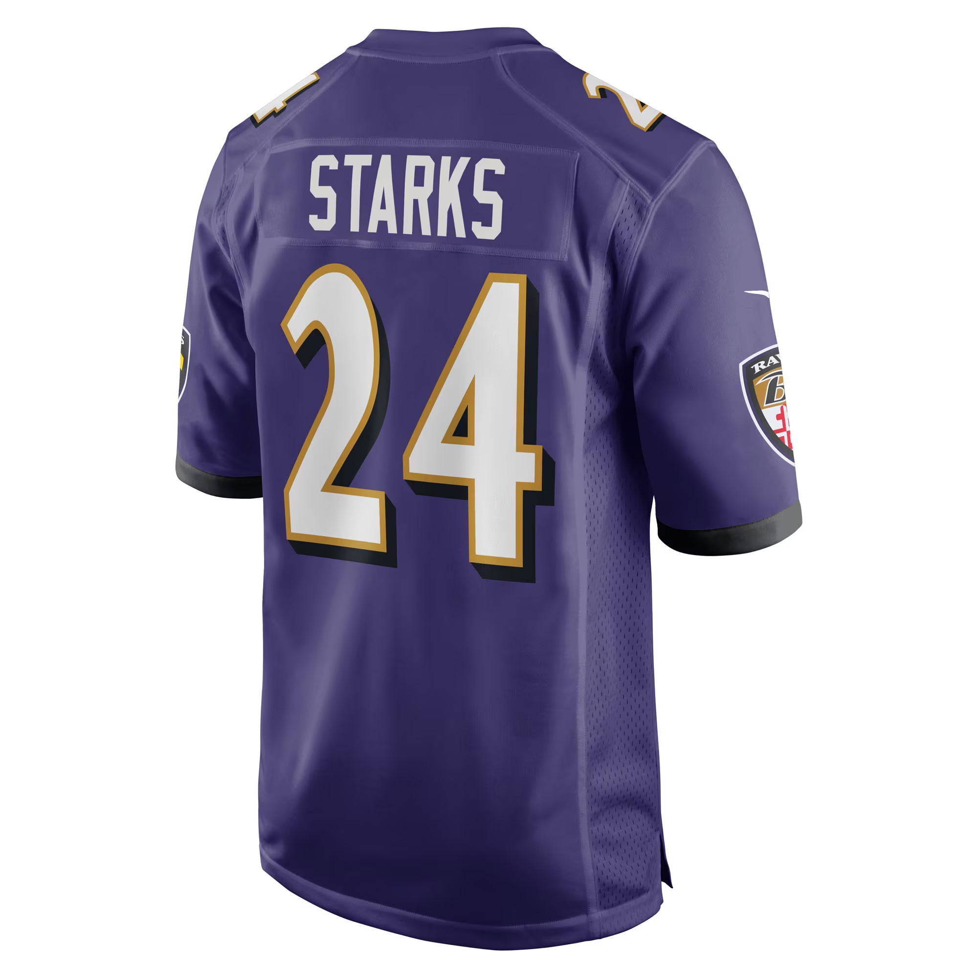 Baltimore Ravens Malaki Starks Purple 2025 NFL Draft First Round Pick Game Jersey