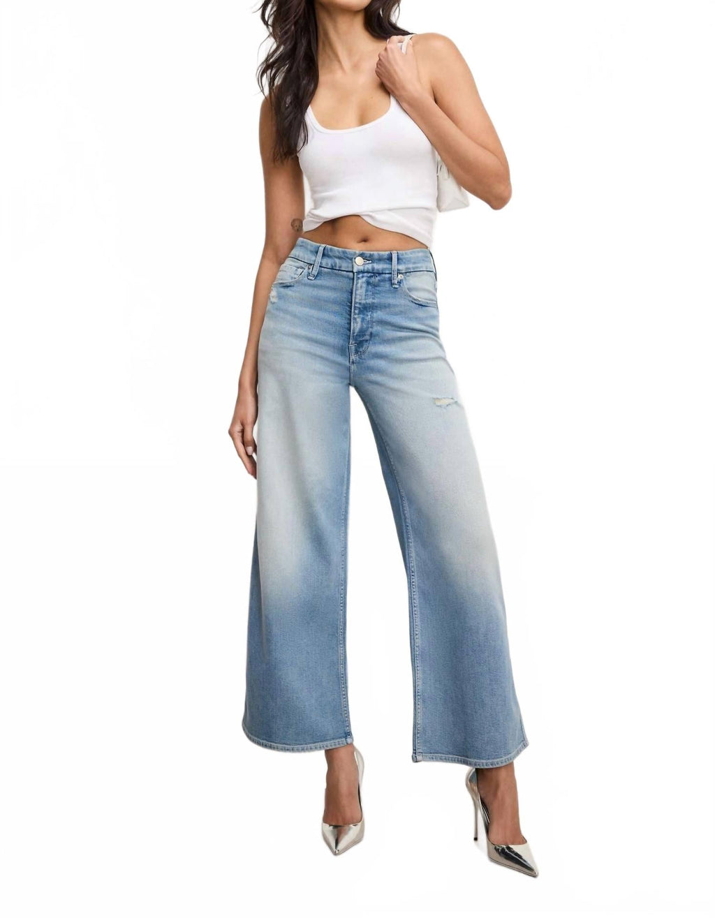 Good Skate Wide Cropped Jeans In Indigo958