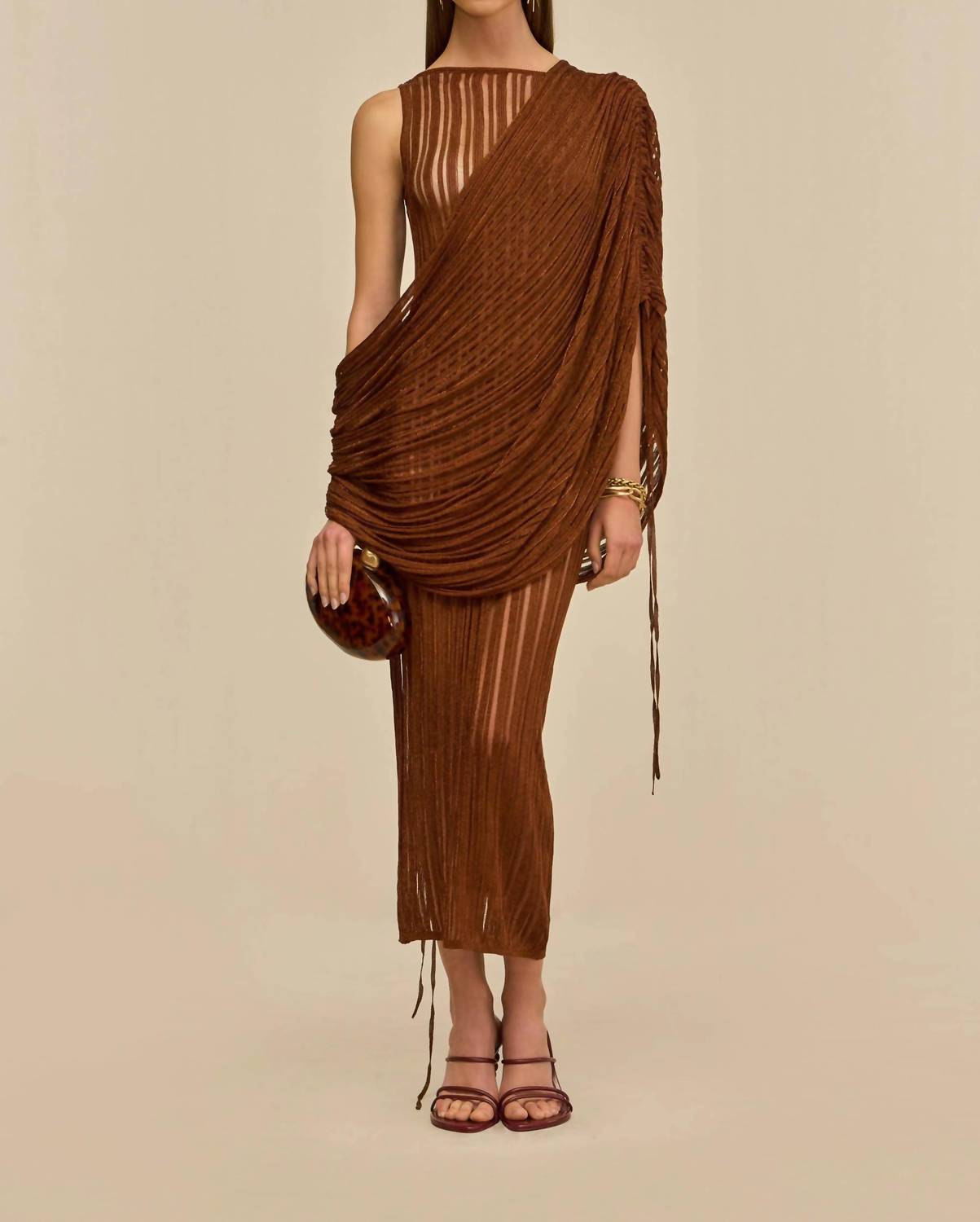 Kaya Knit Dress In Saddle