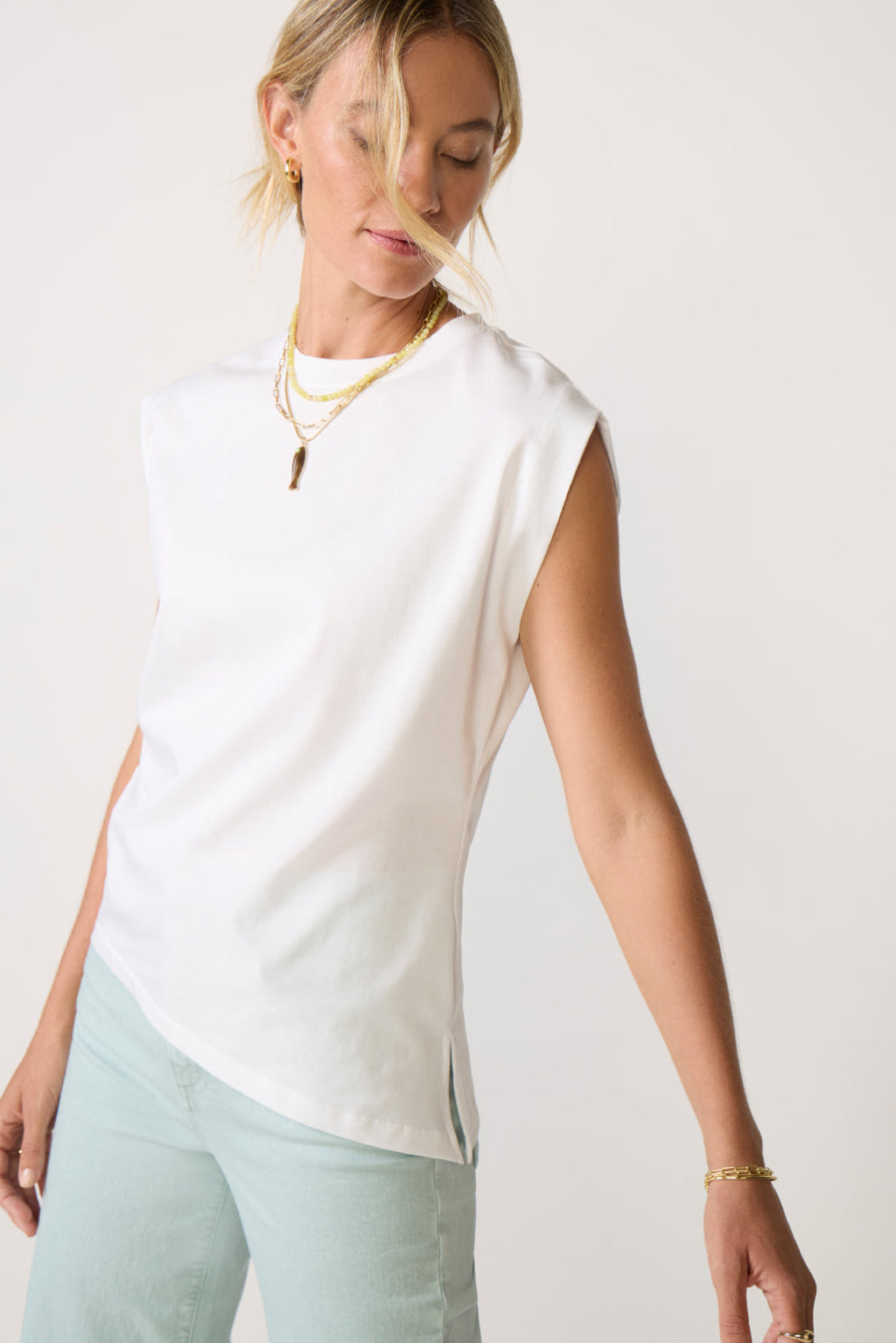 Women's Pleated Muscle T-Shirt