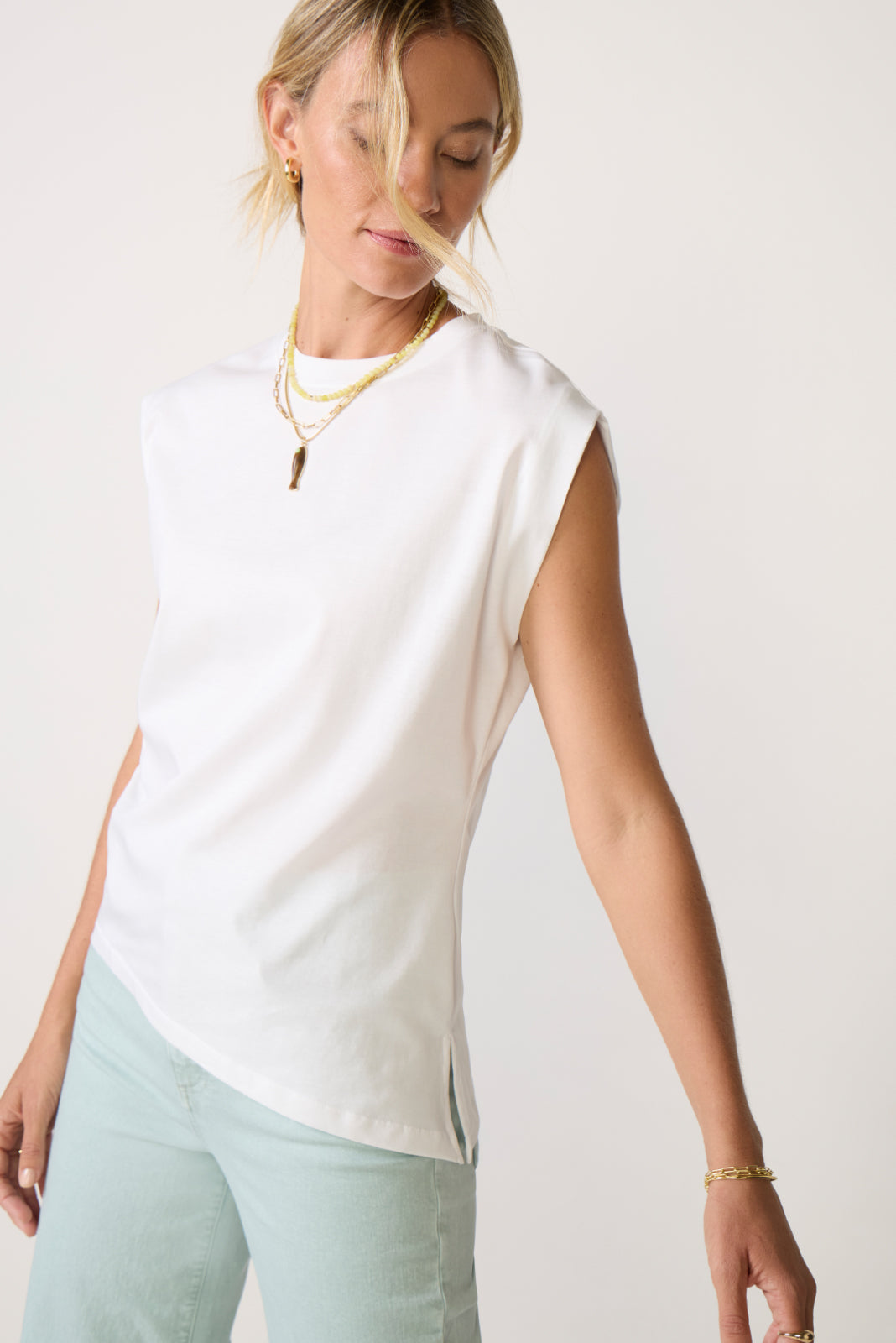 Women's Pleated Muscle T-Shirt