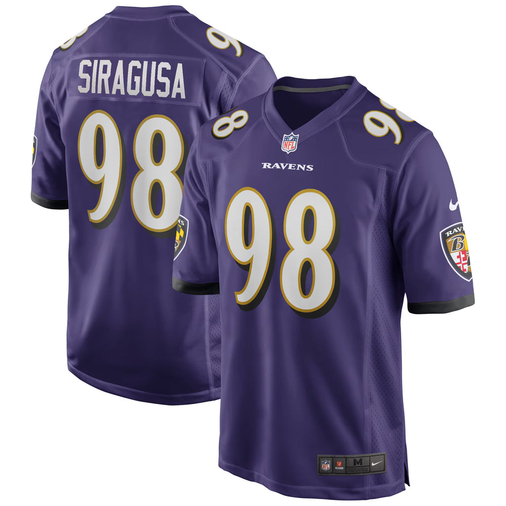 Baltimore Ravens Tony Siragusa Purple Game Retired Player Jersey