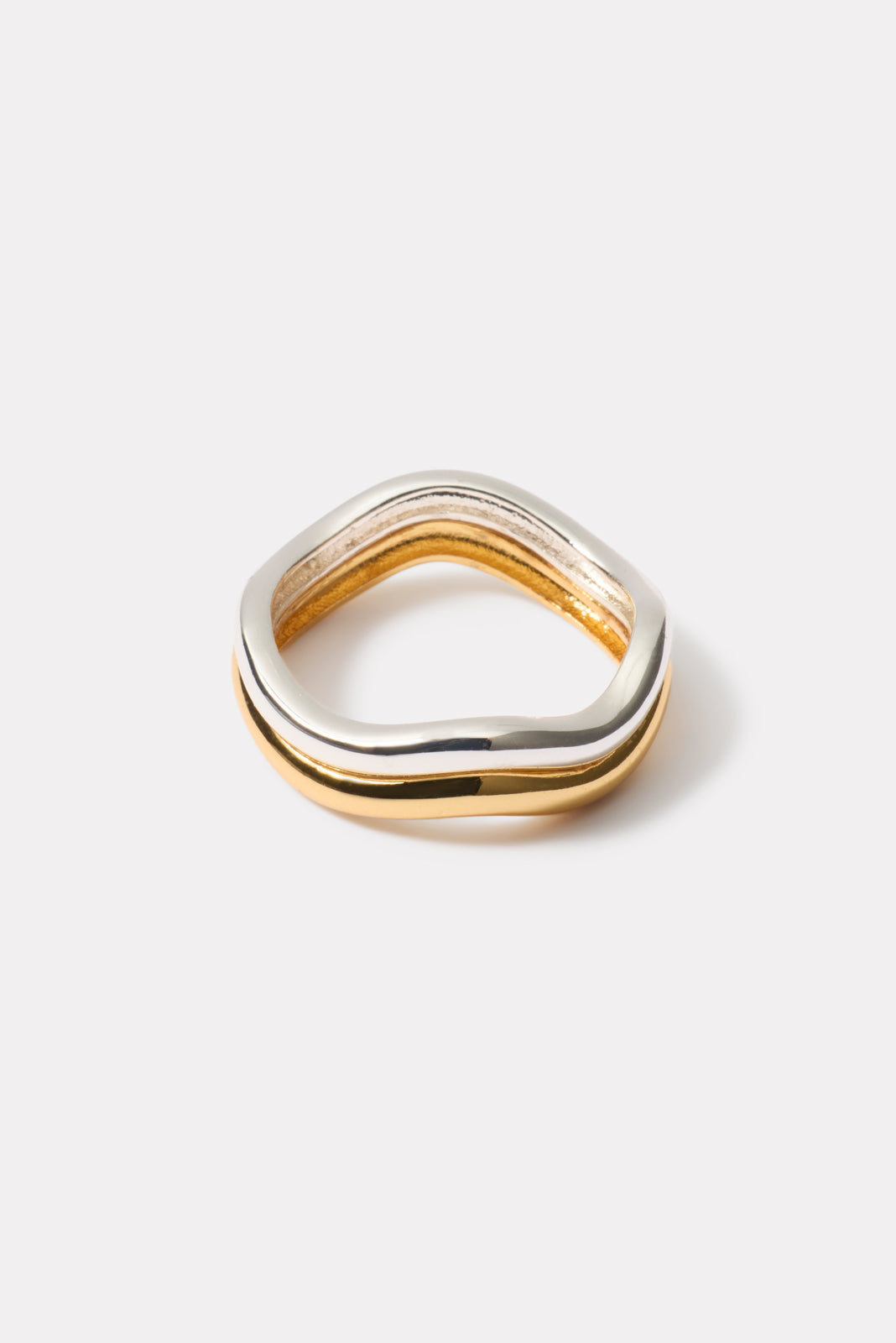 Women's Deryl Two Tone Wavy Ring
