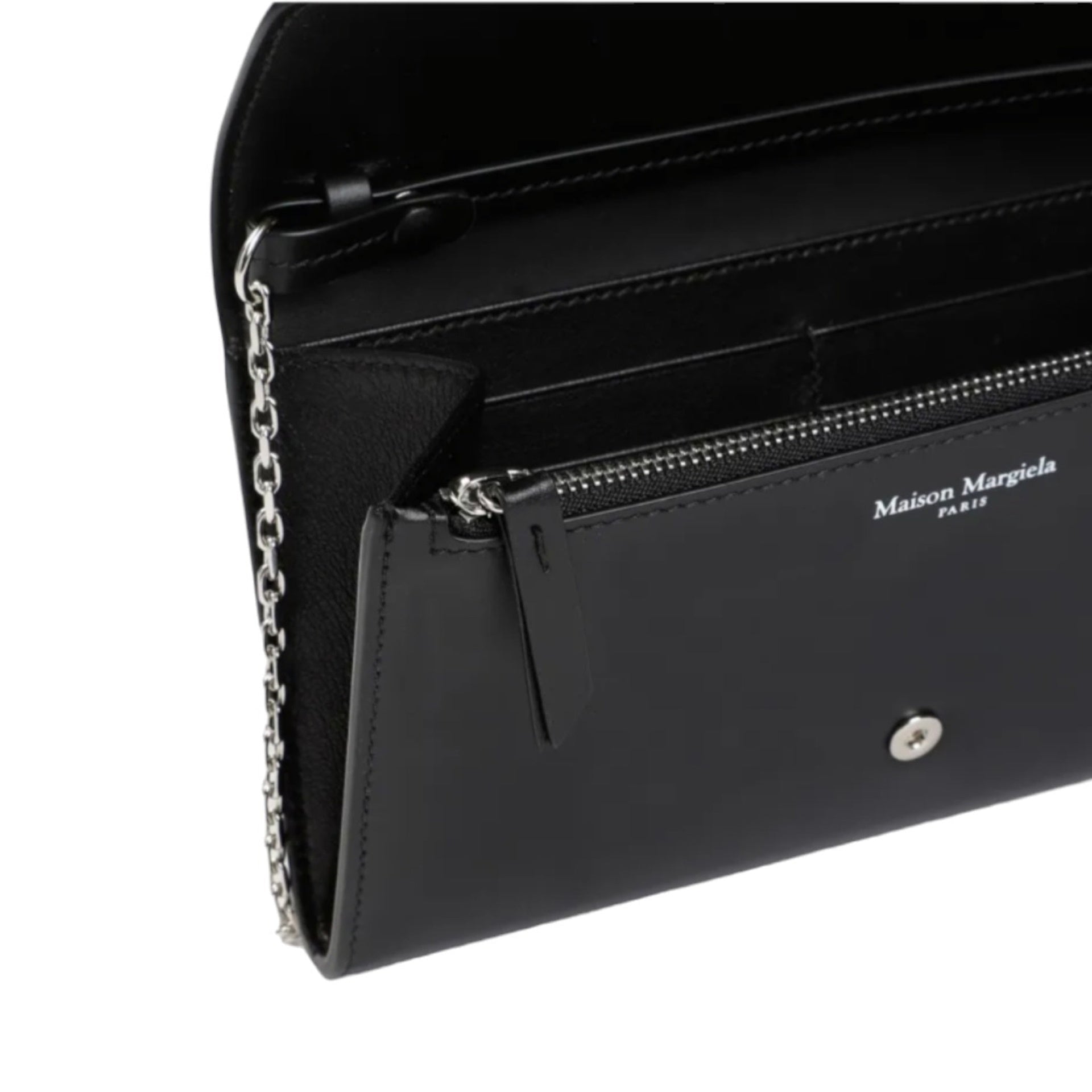 Maison Margiela Four Stiches Leather Chain Wallet Women