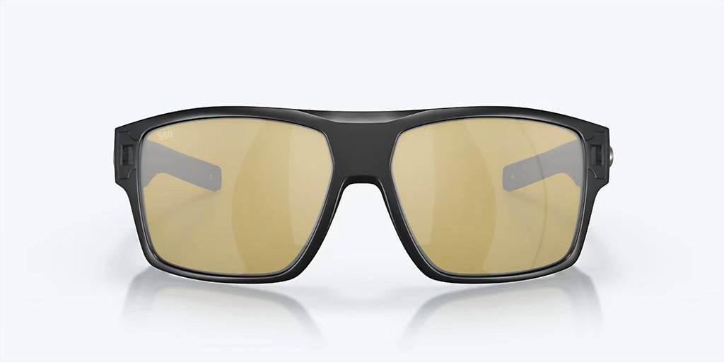 Men's Diego Square Polarized Sunglasses In Matte Black/sunrise Silver Mirror