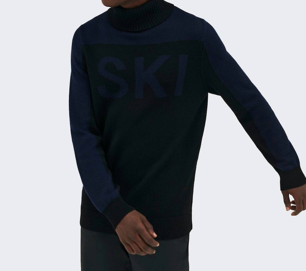 3D Ski Turtleneck Sweater In Navy