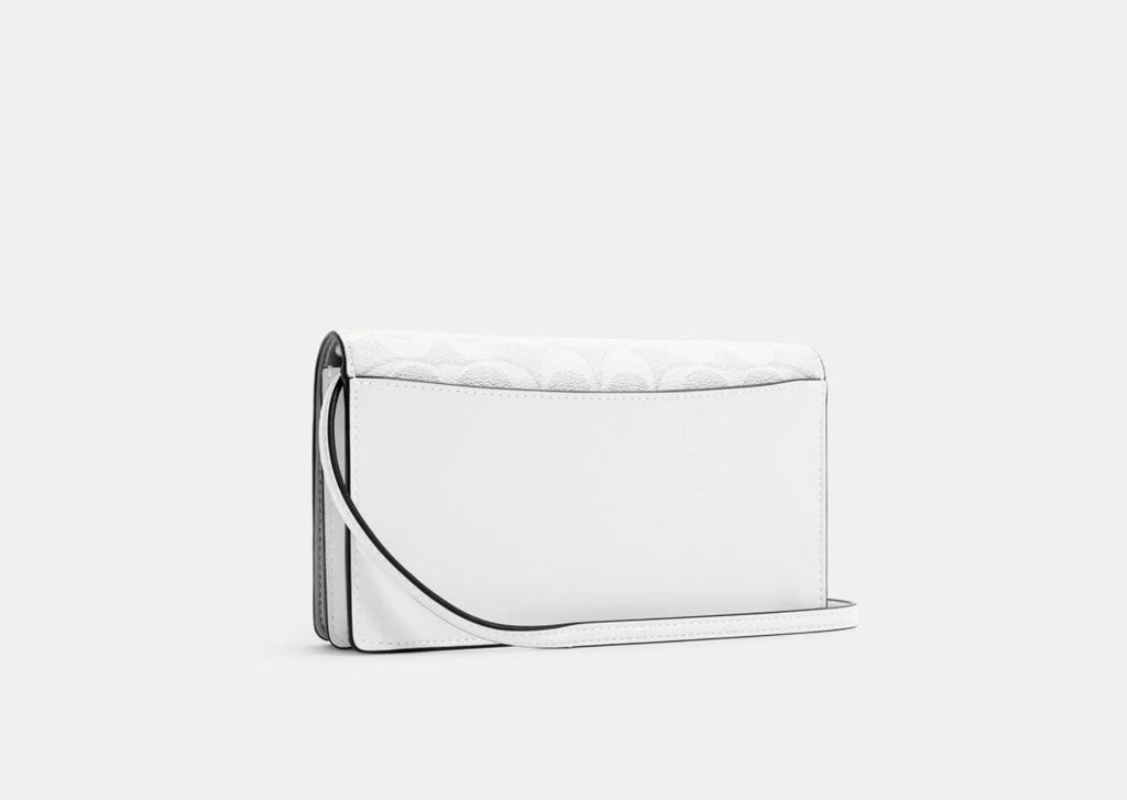 NWT Coach Anna Foldover Clutch/
Crossbody In Signature Canvas & Leather