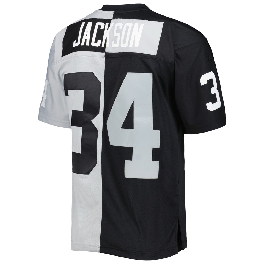 Las Vegas Raiders Bo Jackson Mitchell & Ness Black/Silver 1988 Split Legacy Replica Jersey