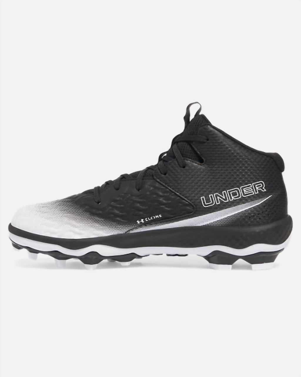 Men's Spotlight Mid Football Cleats In Black / White