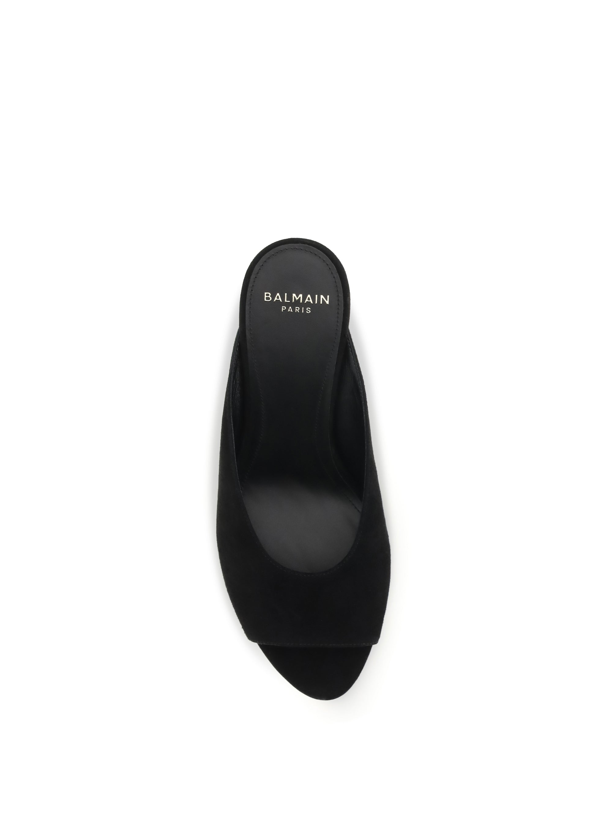 Balmain Women Suede Open-Toe Mules