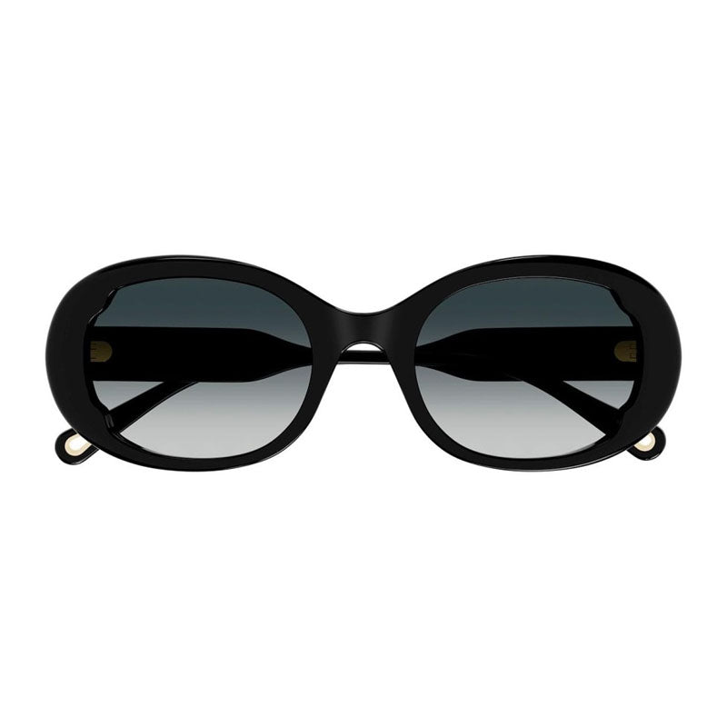Chloe Sunglasses Square Full Rim, Black Frame And Grey Gradient Lens Ch0197S001