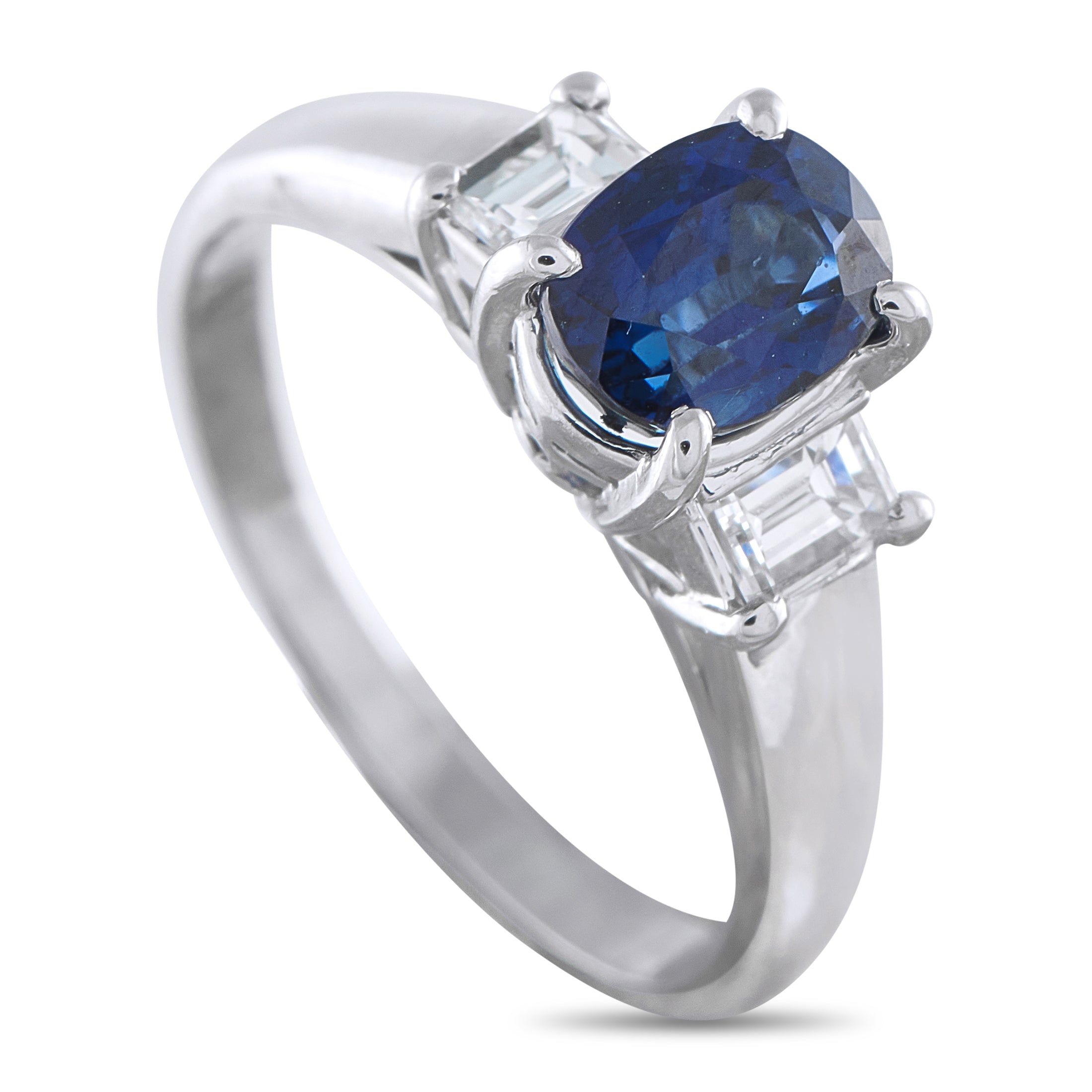 LB Exclusive Platinum 0.37ct Diamond and Sapphire Ring MF15-041026