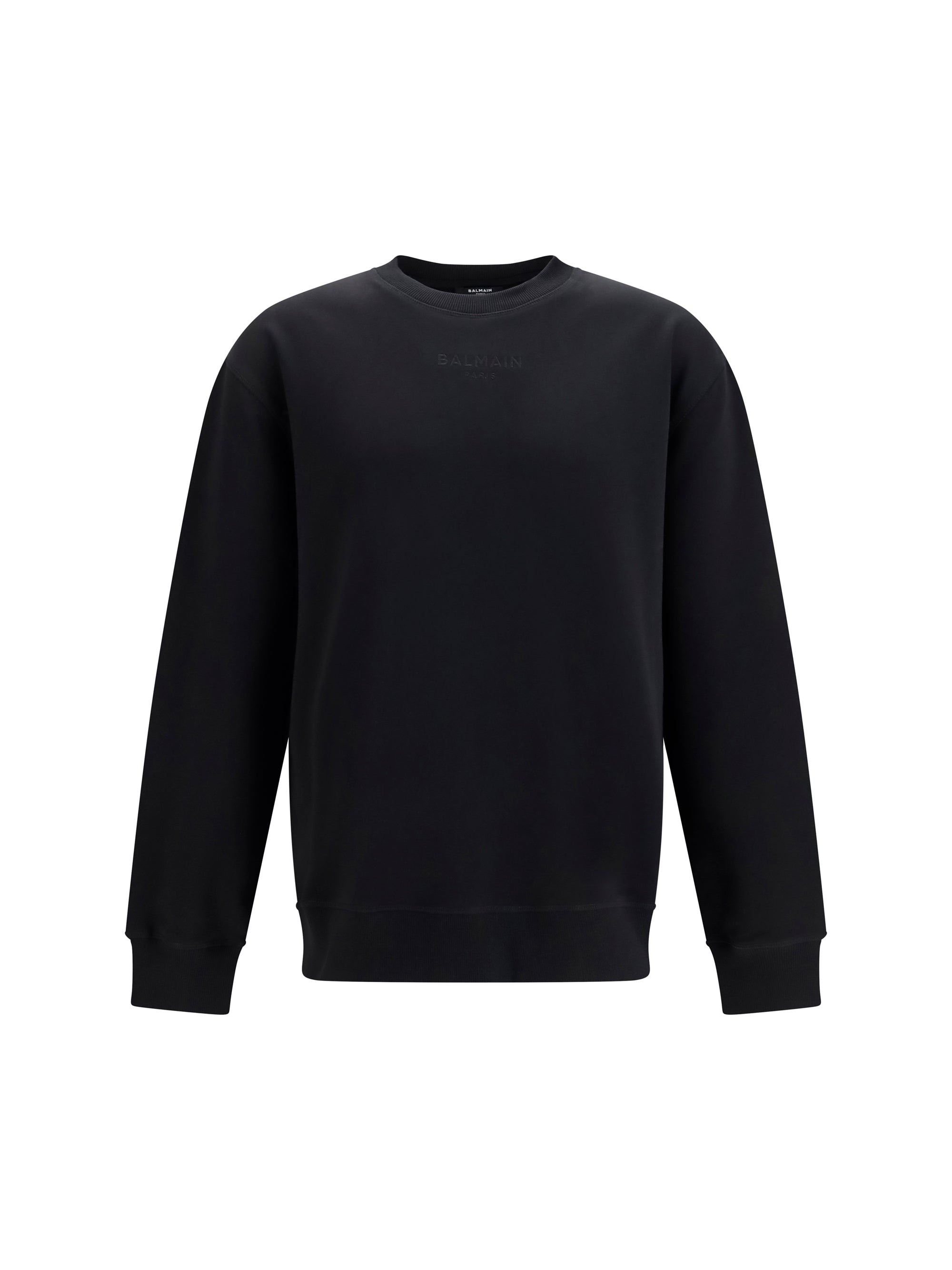 Balmain Men Embroidered Logo Crewneck Sweatshirt