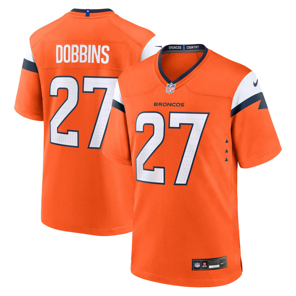 Denver Broncos J.K. Dobbins Orange Team Game Jersey