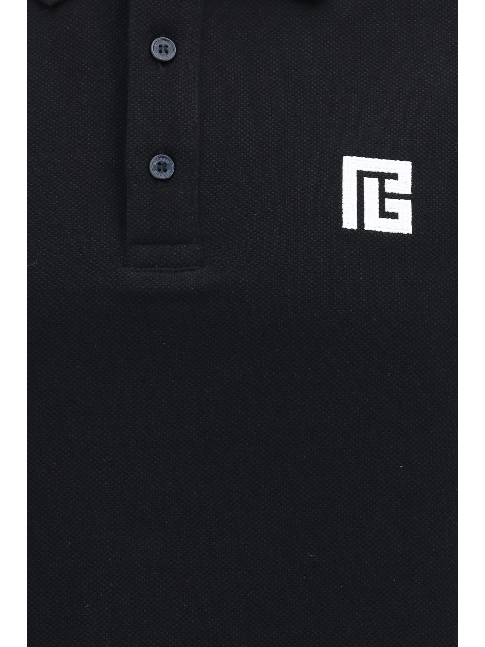 Balmain Men Pb Embroidered Logo Polo