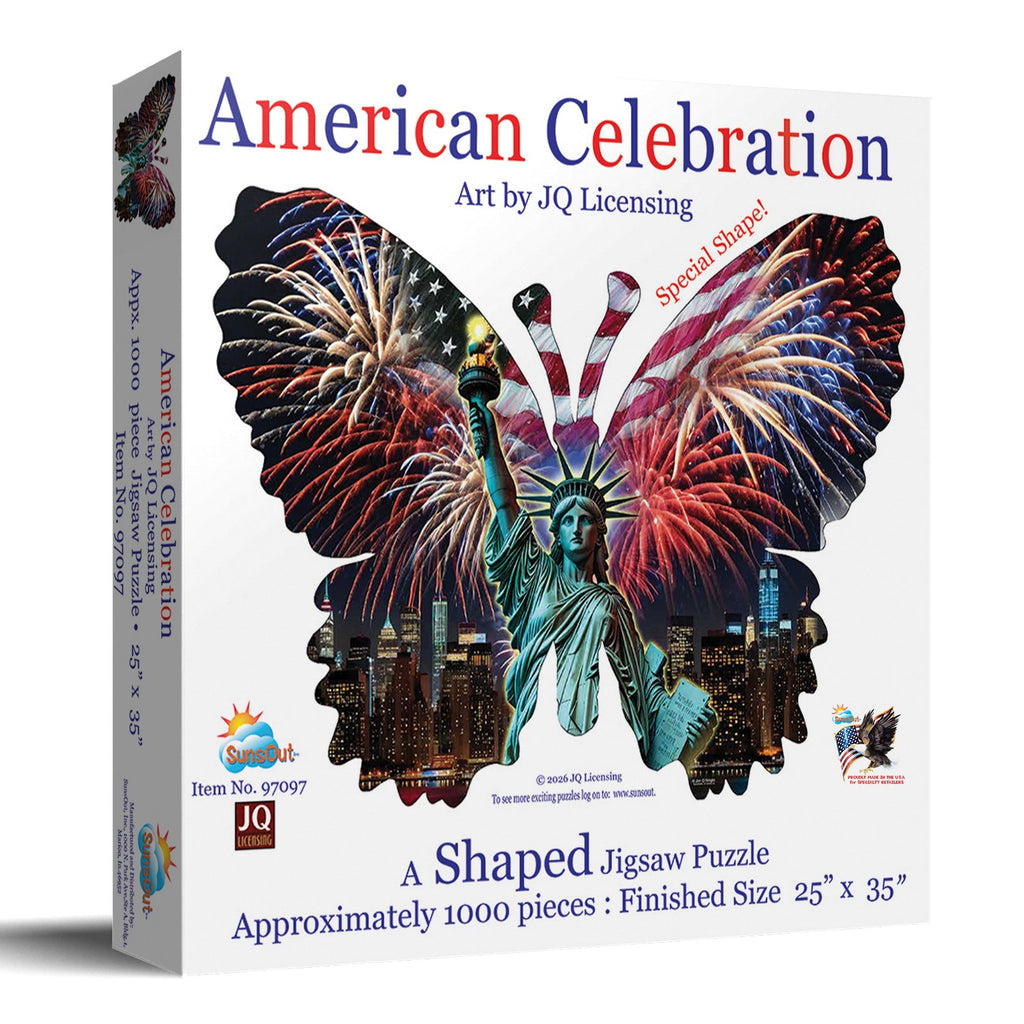 American Celebration 1000 piece Jigsaw Puzzle for Adults Shaped Fourth of July