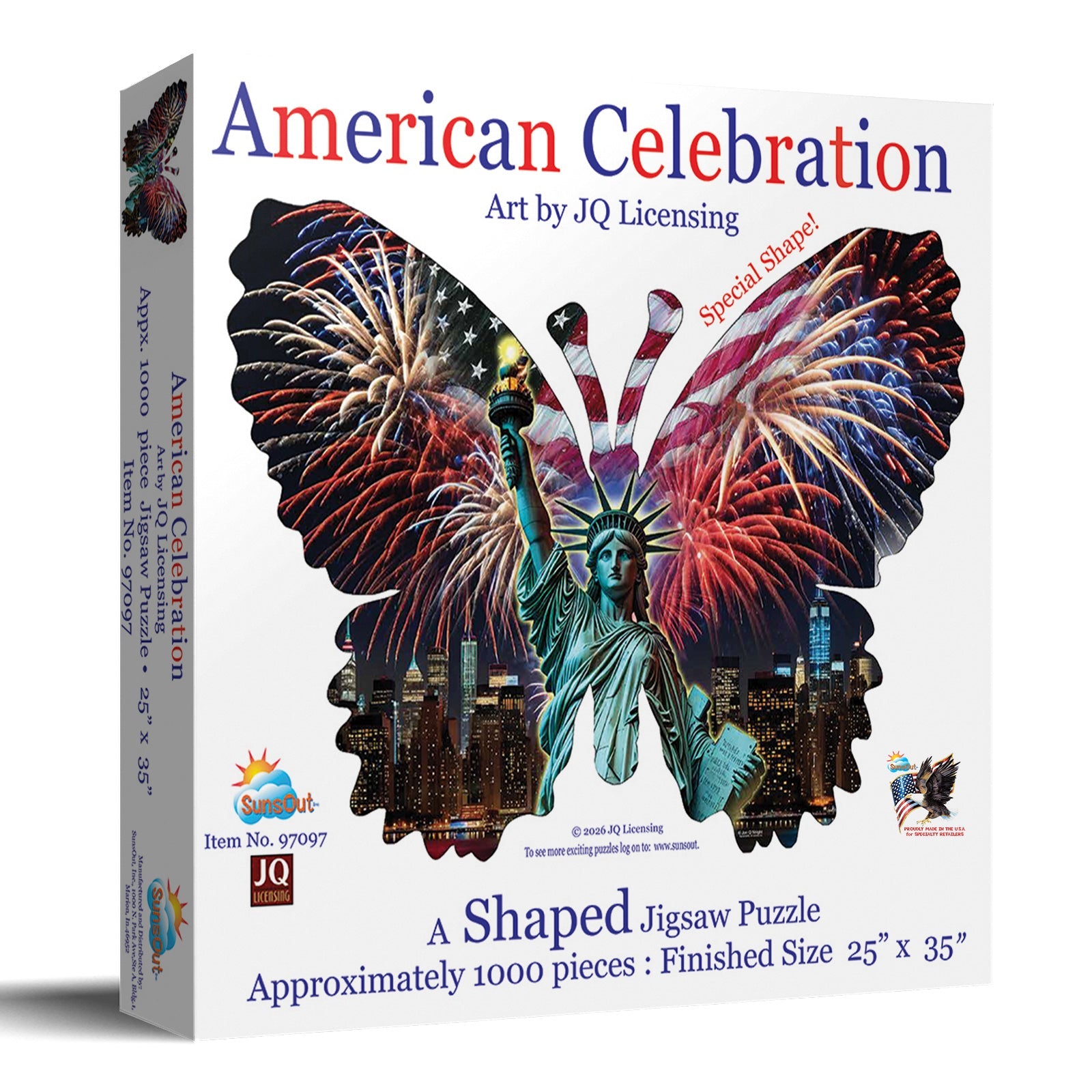 American Celebration 1000 piece Jigsaw Puzzle for Adults Shaped Fourth of July