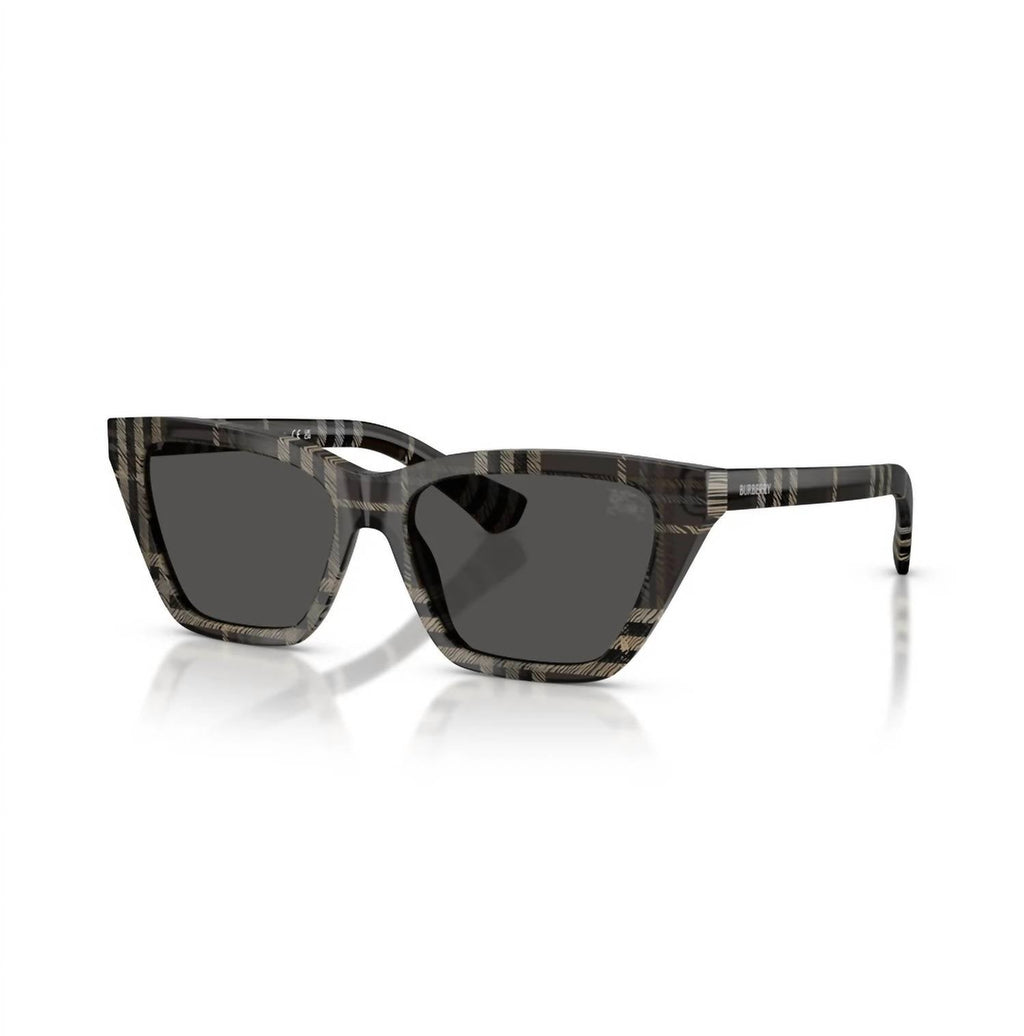 Women's Square Sunglasses In Grey Check