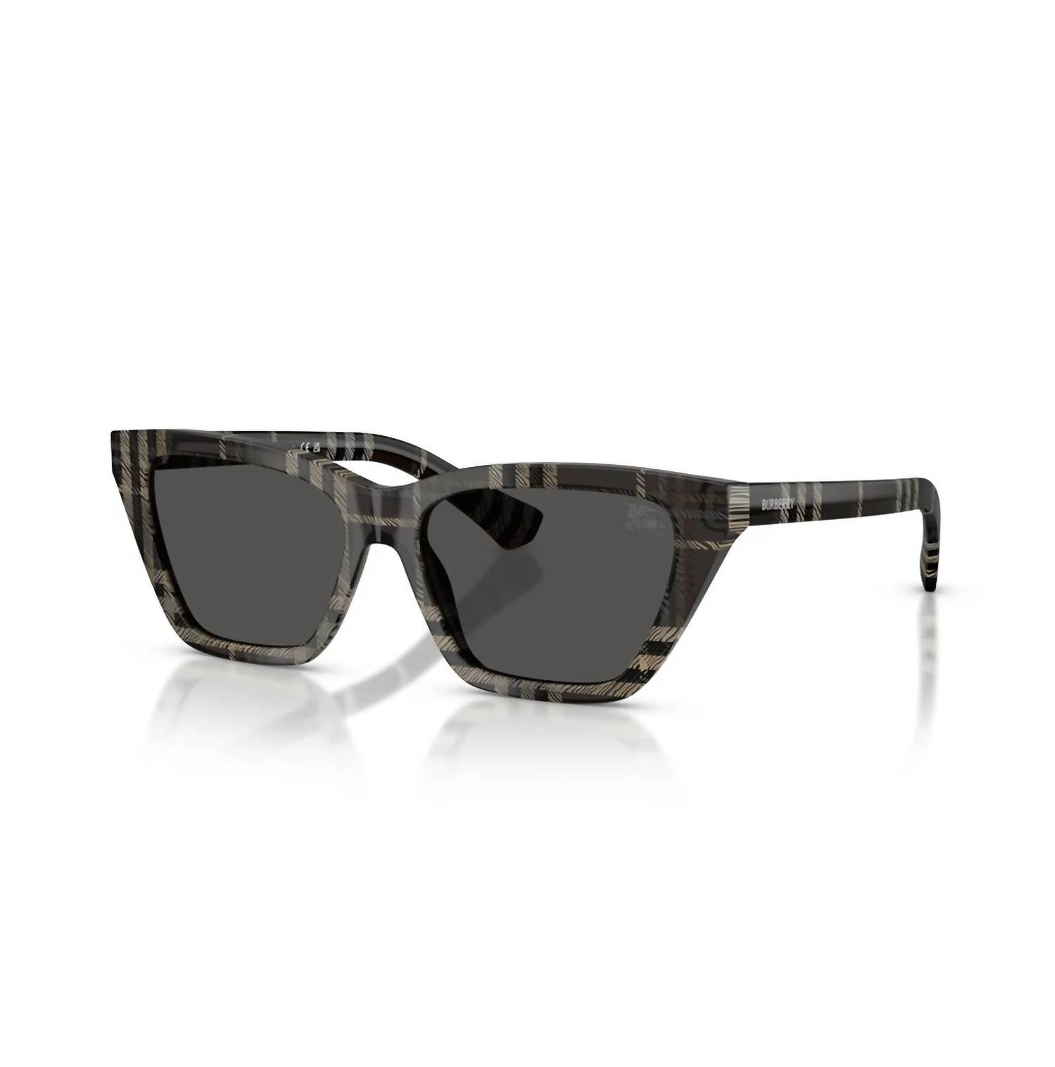 Women's Square Sunglasses In Grey Check