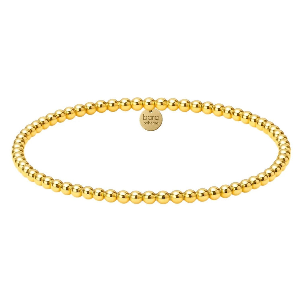 Women's Classic 3Mm Filled Beaded Bracelet In Gold