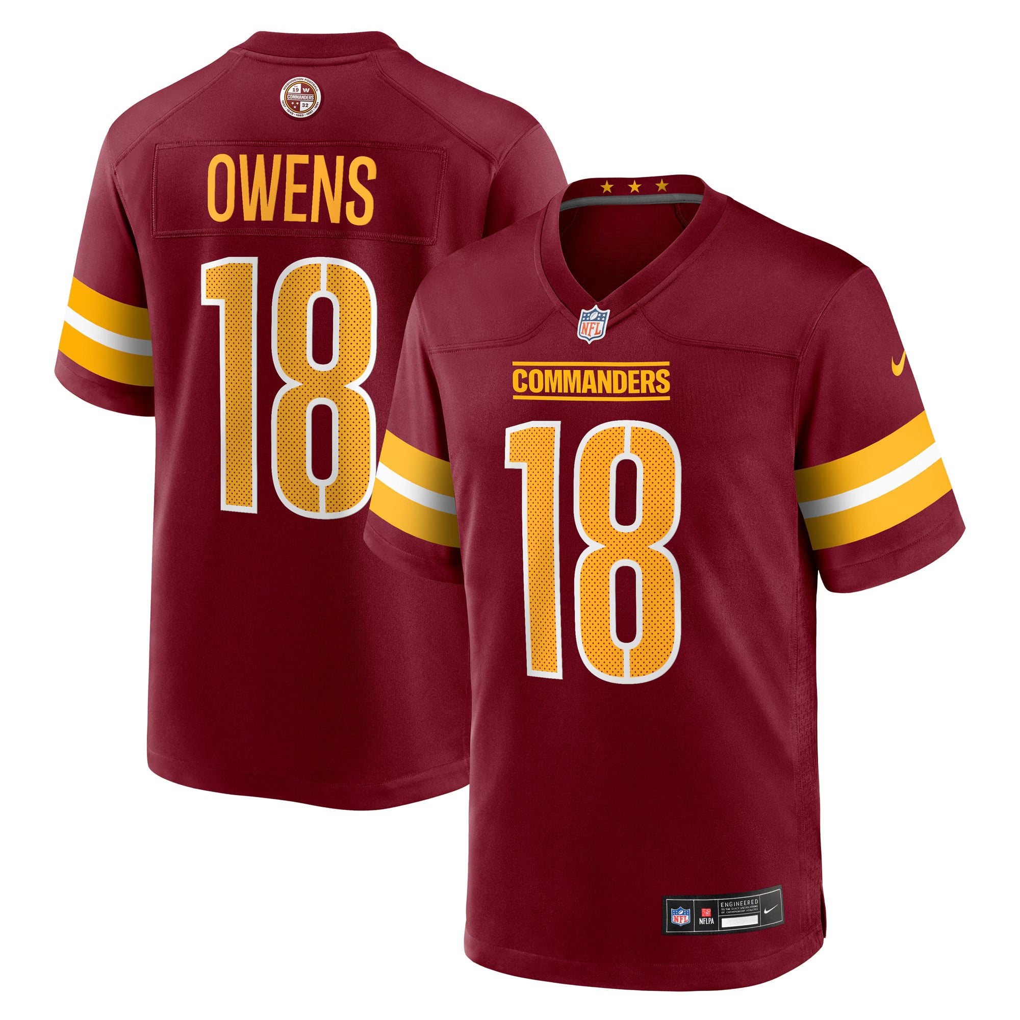 Washington Commanders Tyler Owens Burgundy Team Game Jersey